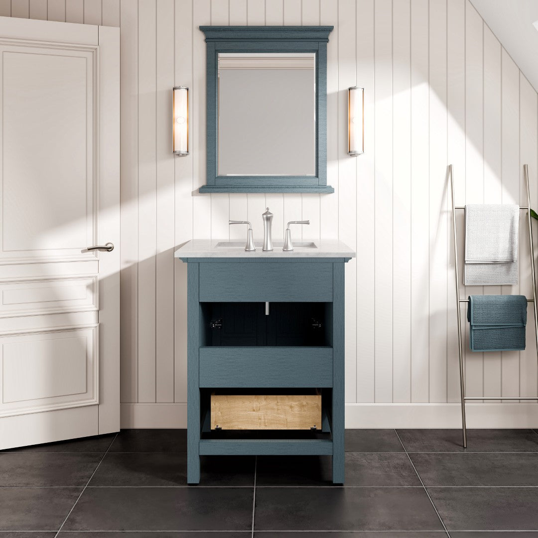 Eviva Britney 24 Inch Transitional Ash Blue Bathroom Vanity