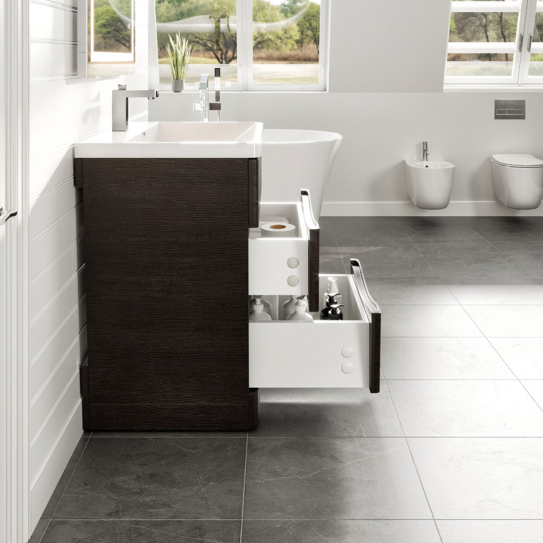 Victoria 32 in. Chestnut Single Sink Bath Vanity with Acrylic Top and Integrated Sink