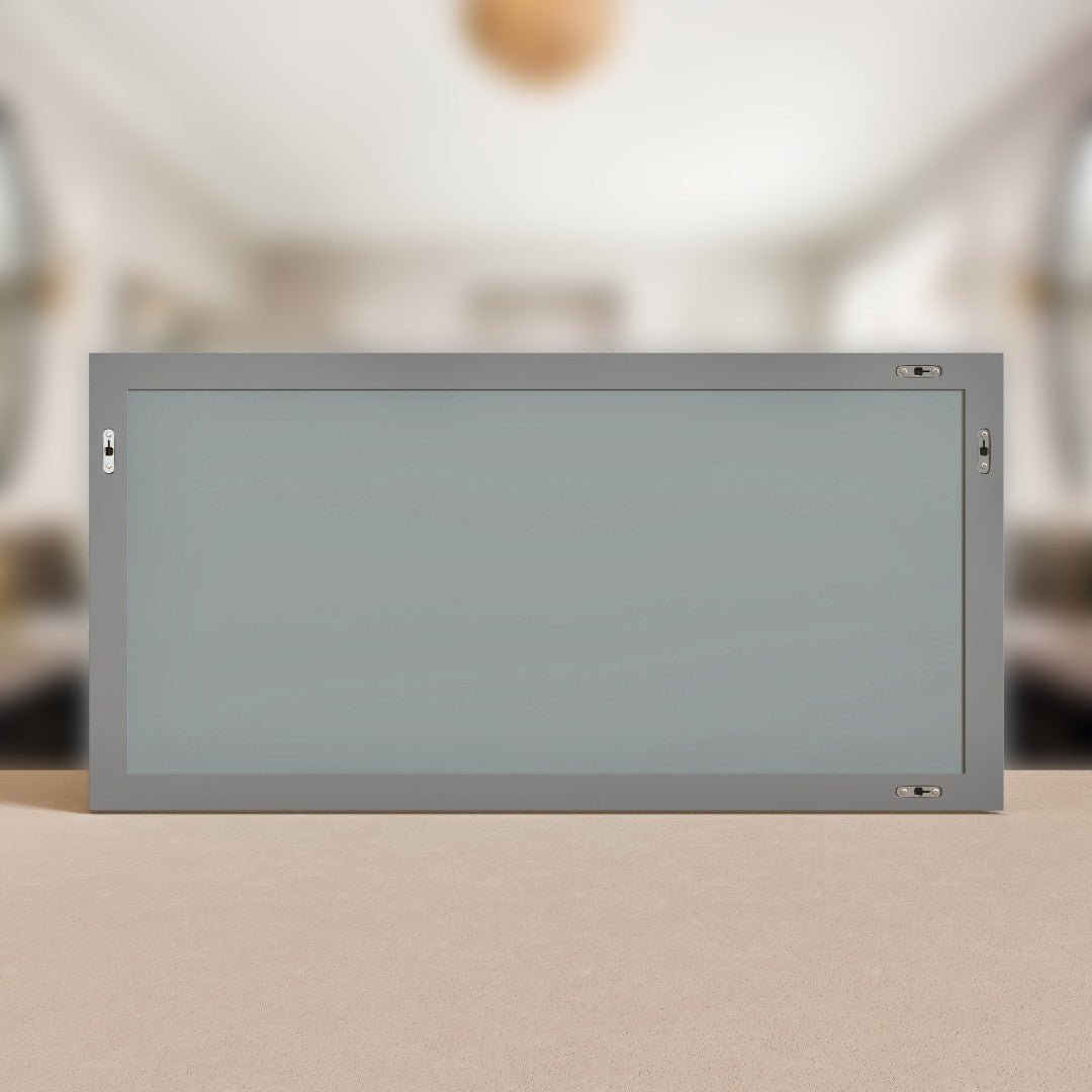 Eviva Aberdeen 60" x 30" Rectangular Gray Wooden Framed Mirror - Mirror by Eviva