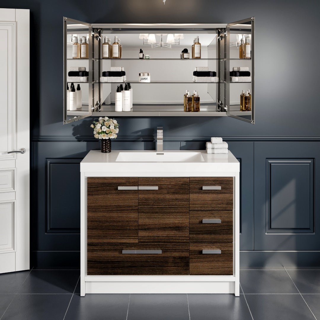 Eviva Lazy 40" Mirror Medicine Cabinet with No Light - Mirror by Eviva