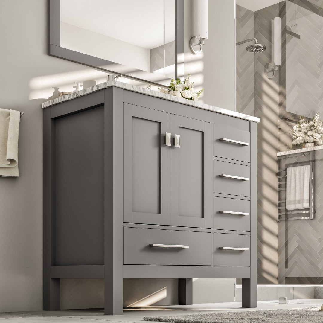 Eviva London 36 Gray Bathroom Vanity