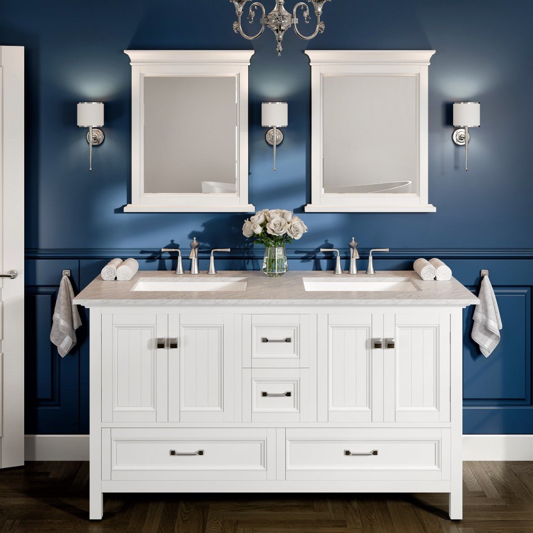 Eviva Britney 24" x 30" Rectangular White Wooden Framed Mirror - Mirror by Eviva
