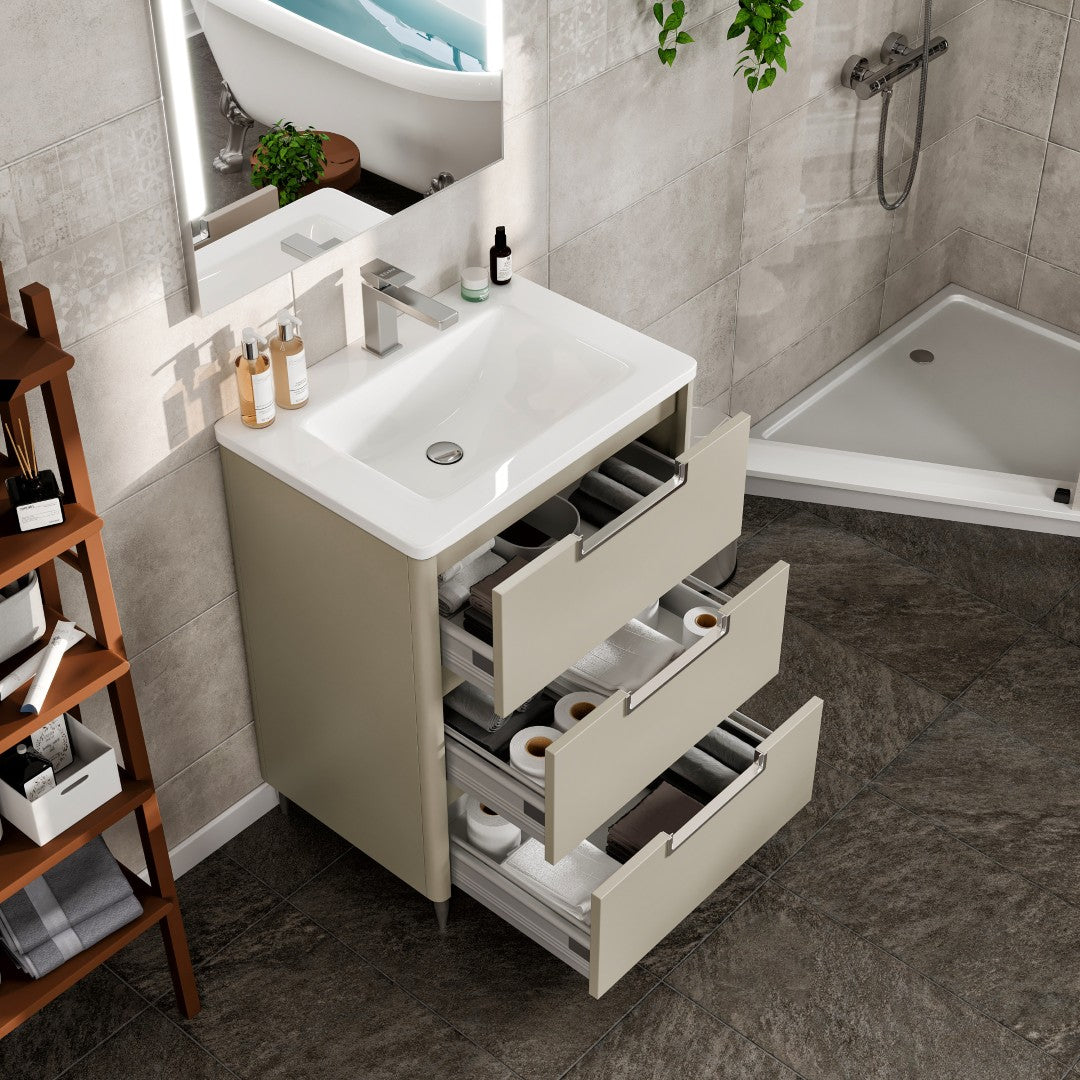 Marbella 32 in. Gray Single Sink Bath Vanity with Acrylic Top and Integrated Sink