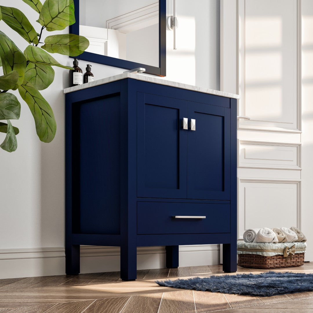 Eviva Aberdeen 24 in. Transitional Blue Bathroom Vanity