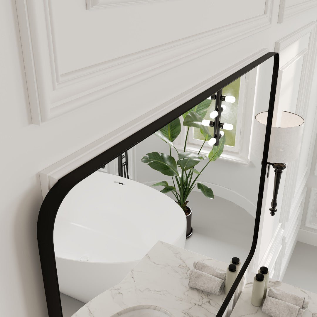 Eviva Harmony 36" x 48" Rectangular Black Metal Framed Mirror - Mirror by Eviva
