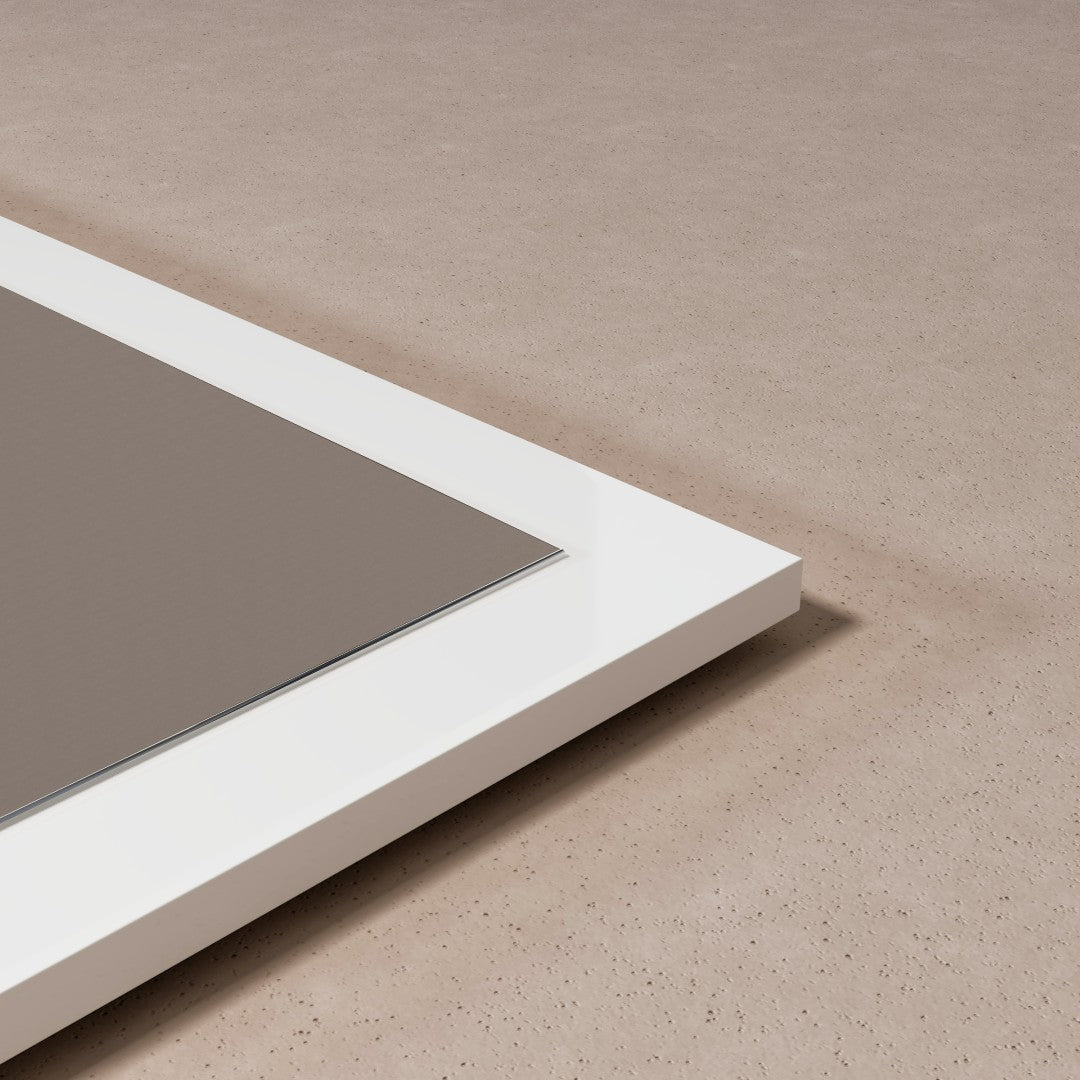 Eviva Sun 30" x 30" Square White Wooden Framed Mirror