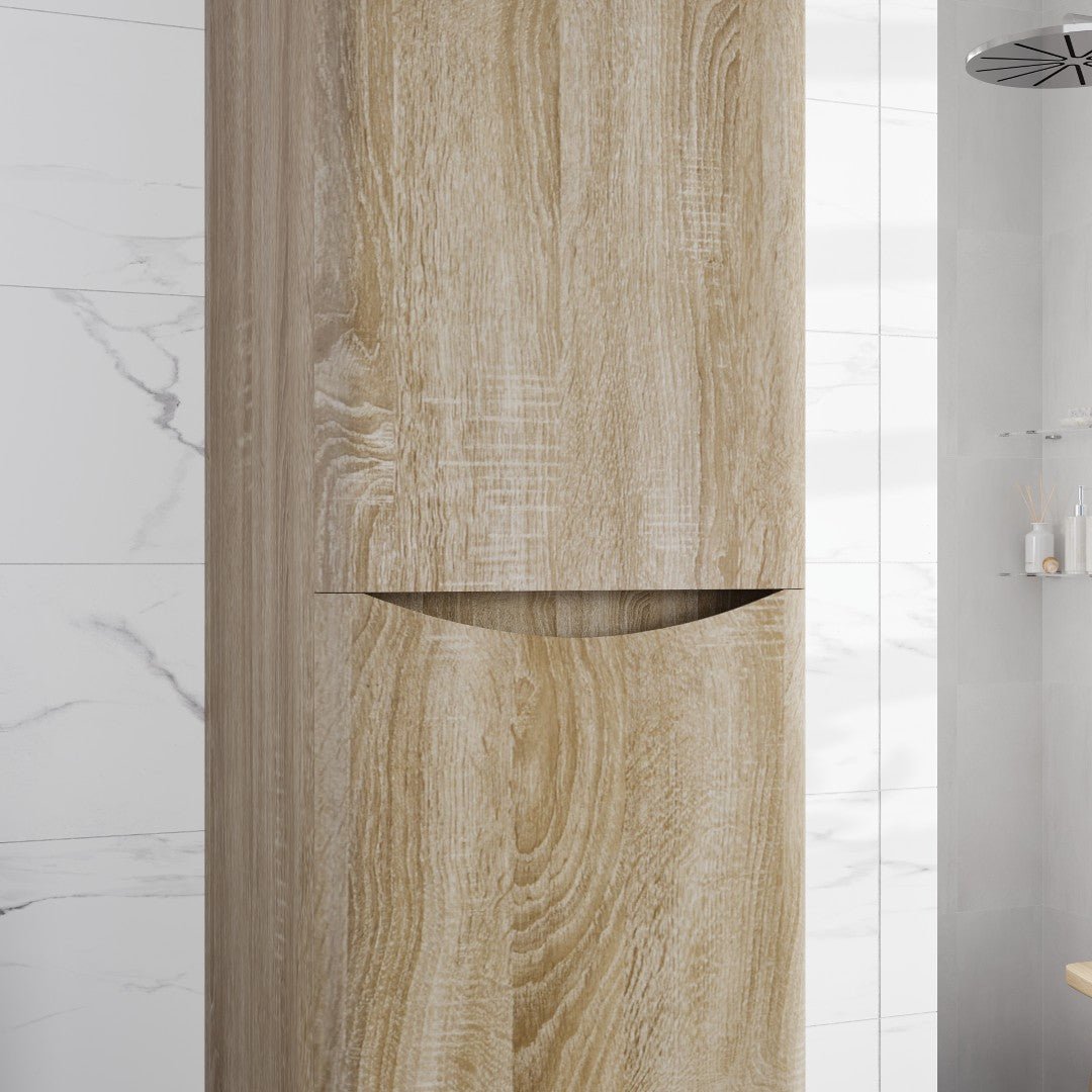 Eviva Smile 16 in. W x 15 in. D White Oak Wall - Mounted Linen Cabinet - by Eviva