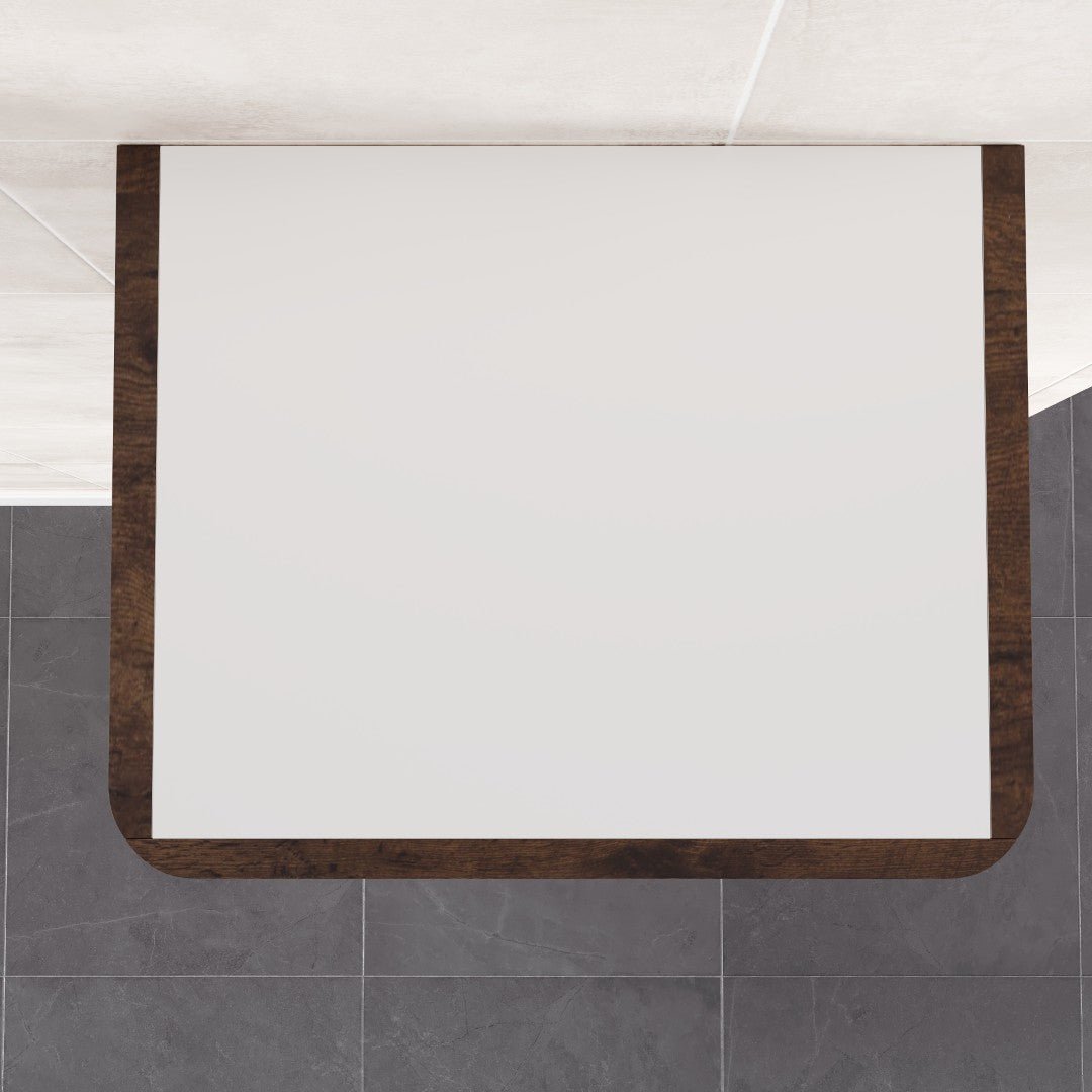Eviva Smile 16 in. W x 15 in. D Rosewood Wall - Mounted Linen Cabinet - Bathroom Cabinet by Eviva