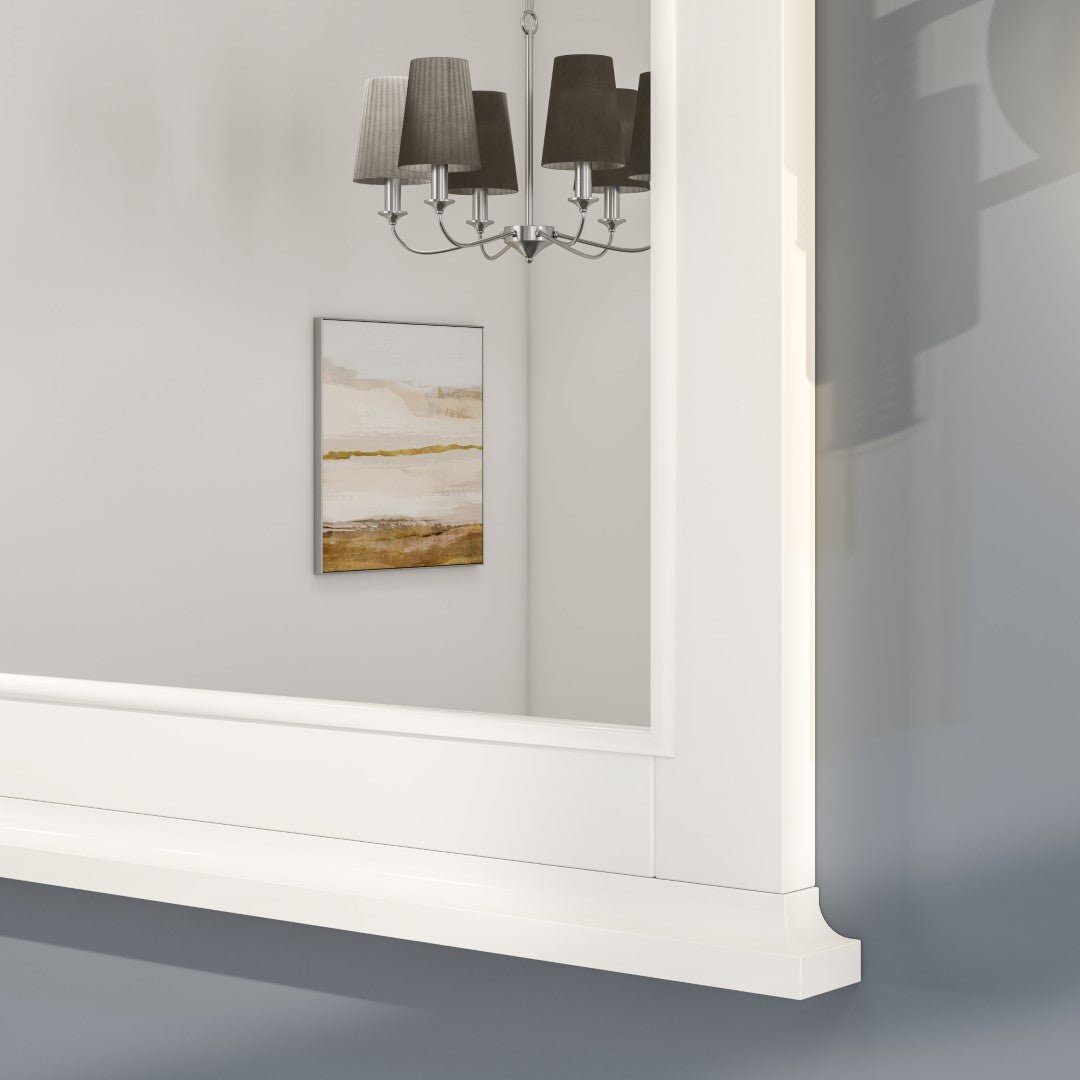 Eviva Elite Stamford 24" x 30" Rectangular White Wooden Framed Mirror - Mirror by Eviva