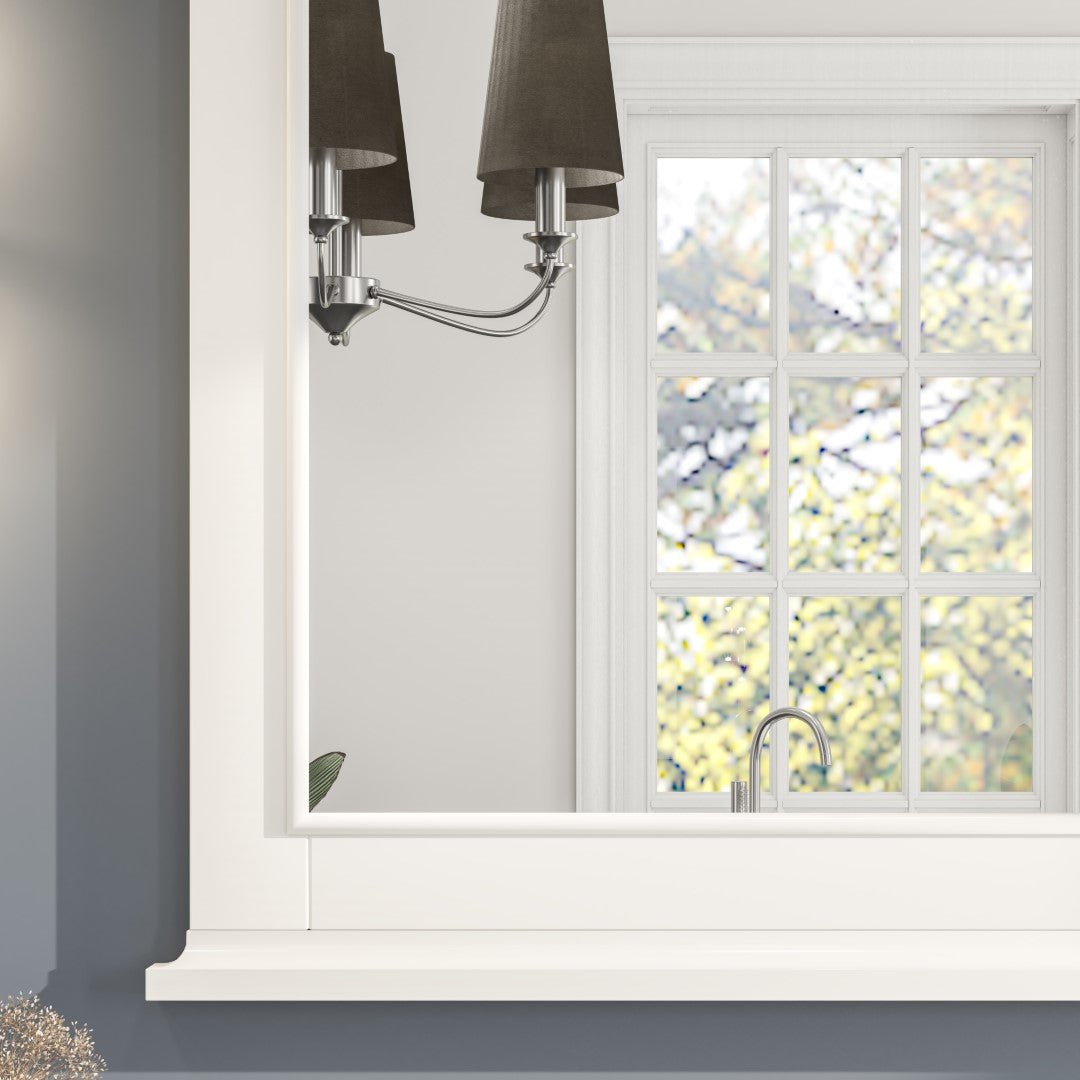Eviva Elite Stamford 24" x 30" Rectangular White Wooden Framed Mirror - Mirror by Eviva