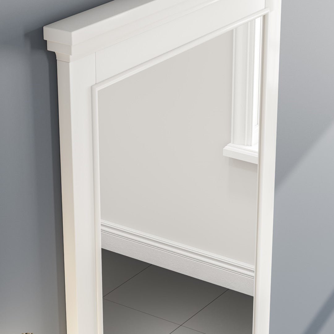 Eviva Elite Stamford 24" x 30" Rectangular White Wooden Framed Mirror - Mirror by Eviva