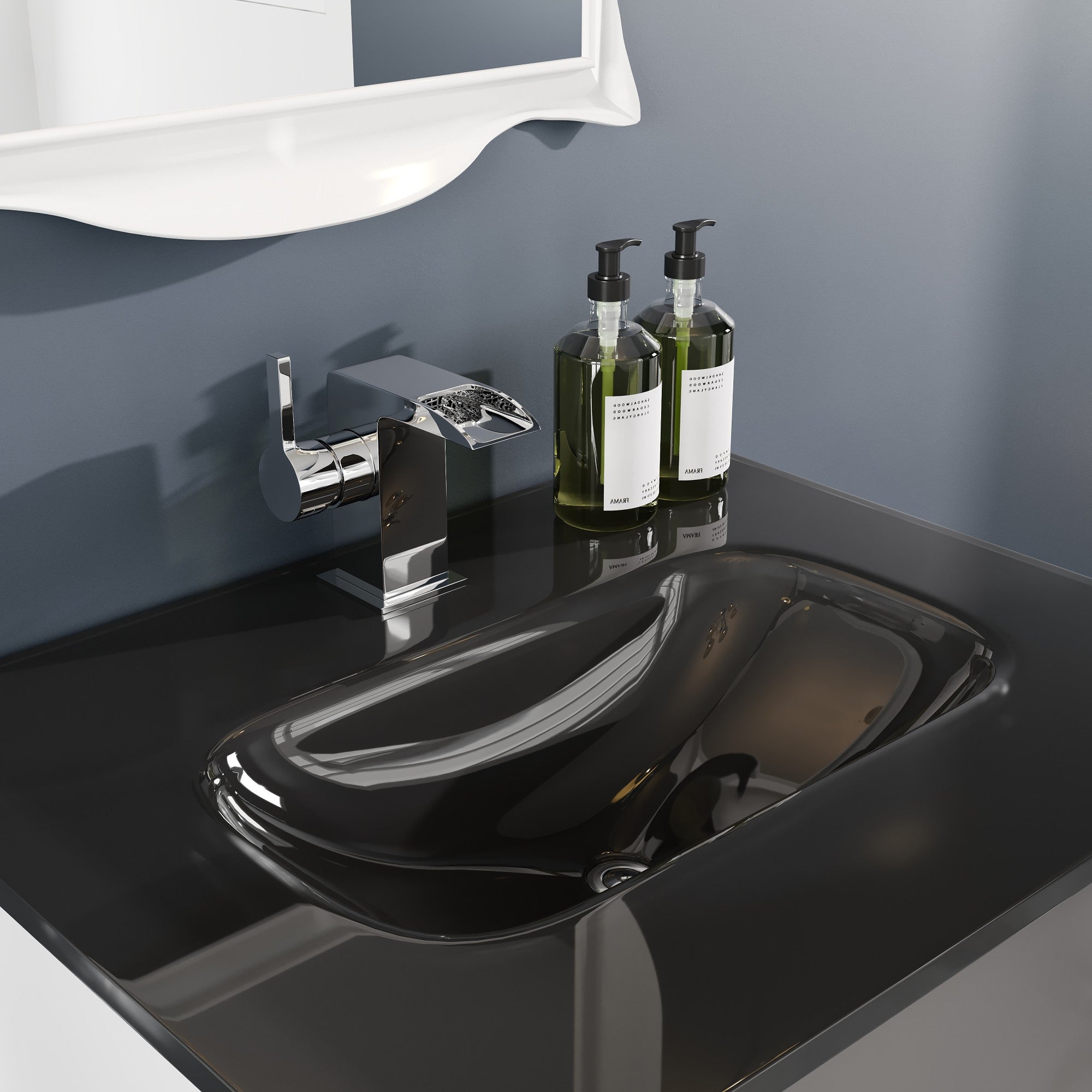 Aranjuez 24 in. White & Silver Single Sink Bath Vanity with Tempered Glass Top and Integrated Sink