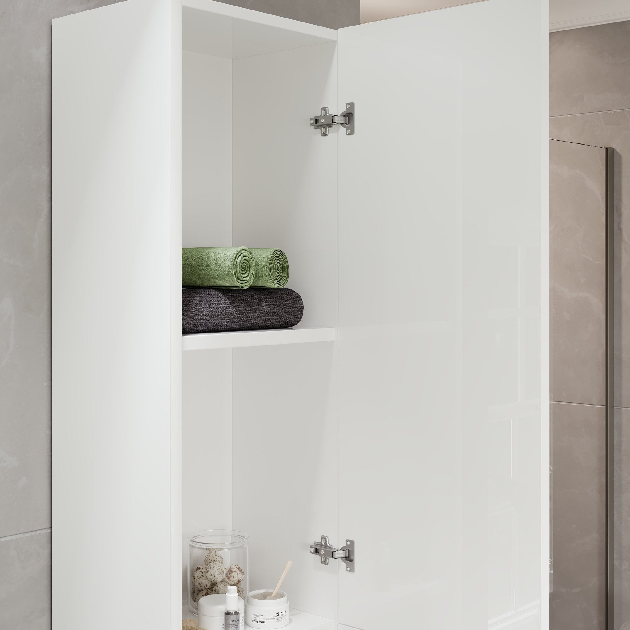 Eviva Vitta 12 in. W x 10 in. D White Wall - Mounted Linen Cabinet - by Eviva