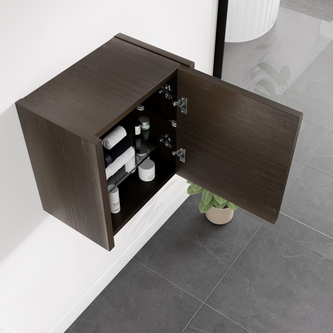 Eviva Libra 14 in. W x 7 in. D Wenge Wall Mounted Linen Cabinet