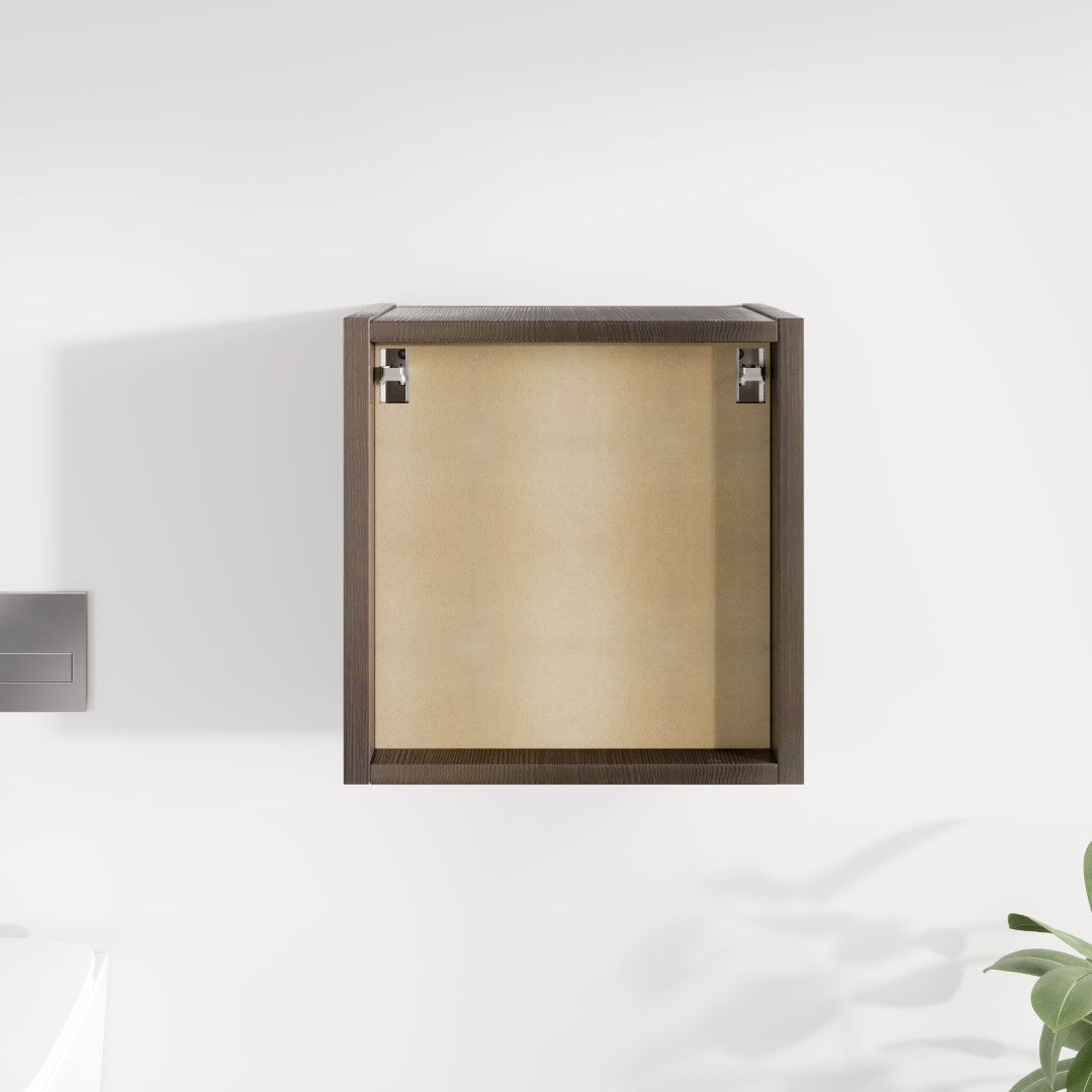 Eviva Libra 14 in. W x 7 in. D Wenge Wall Mounted Linen Cabinet