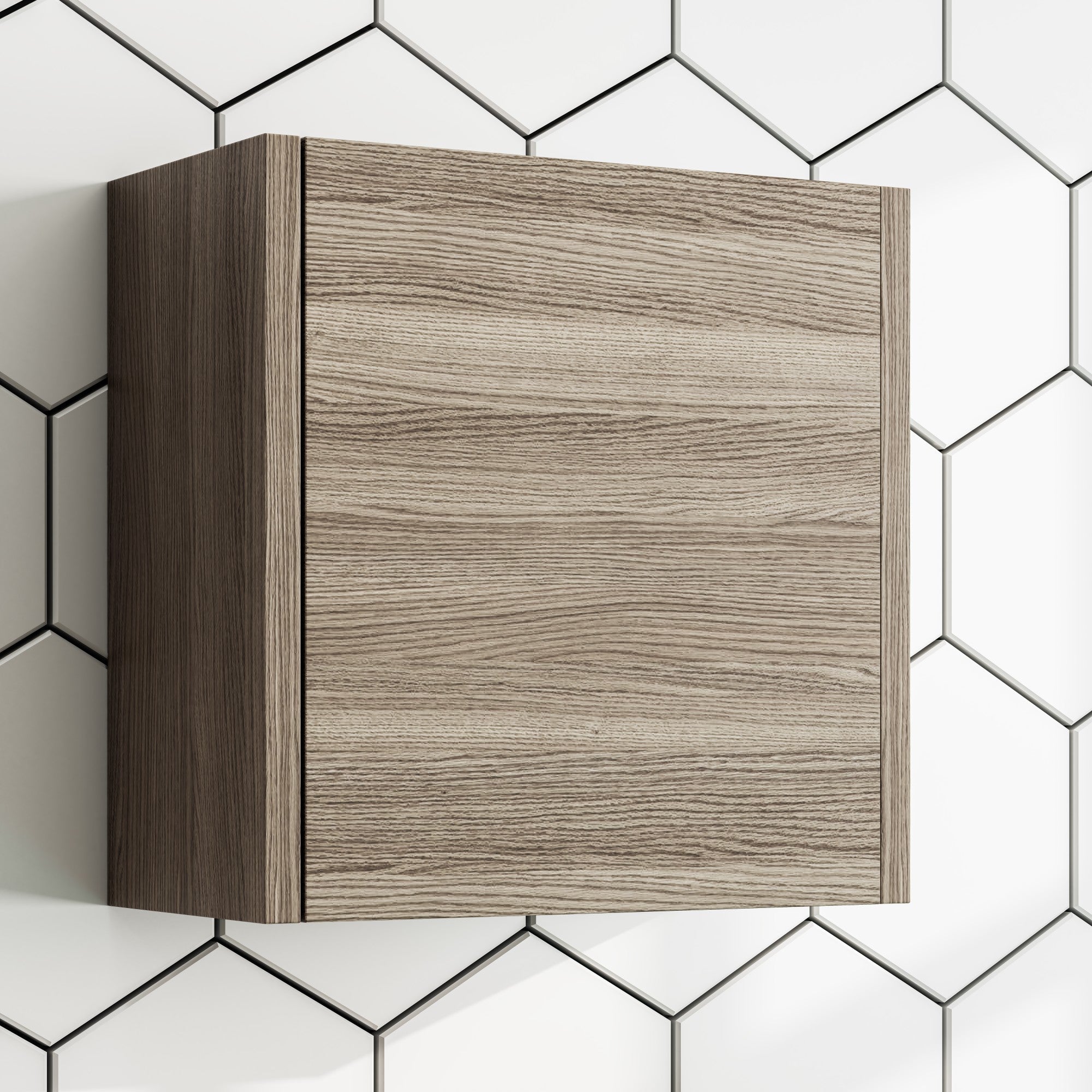 Eviva Libra 14 in. W x 7 in. D Medium Oak Wall Mounted Linen Cabinet