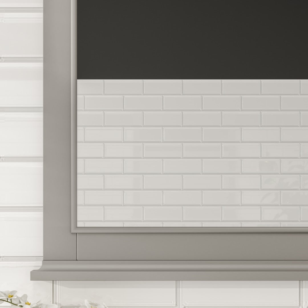Eviva Elite Stamford 36" x 36" Rectangular Gray Wooden Framed Mirror