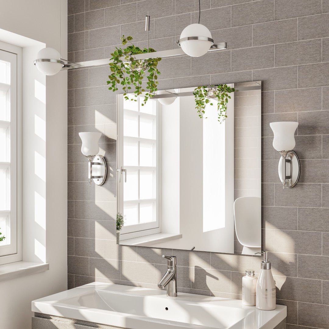 Eviva Sleek 30" x 30" Square Frameless Mirror - Mirror by Eviva