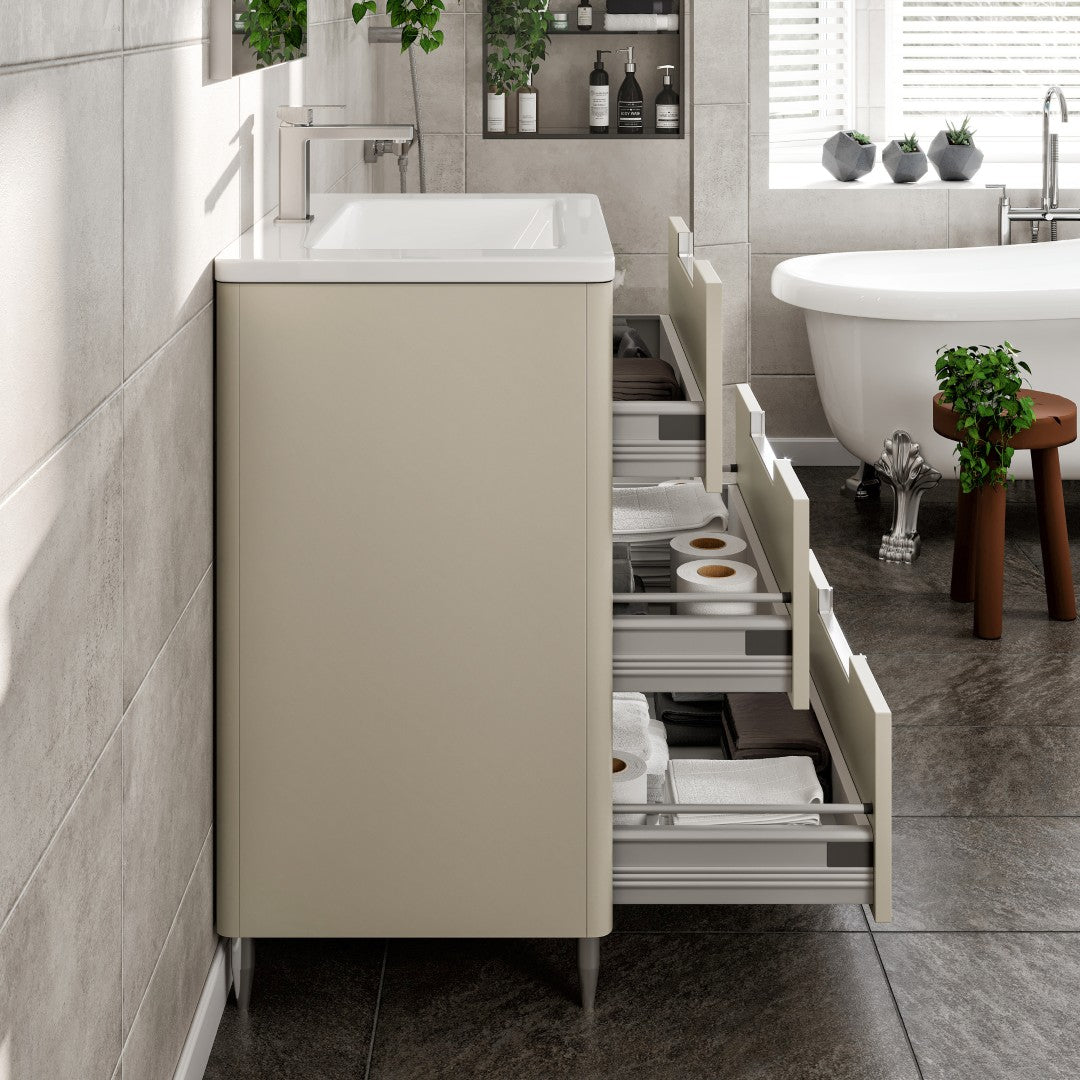 Marbella 32 in. Gray Single Sink Bath Vanity with Acrylic Top and Integrated Sink