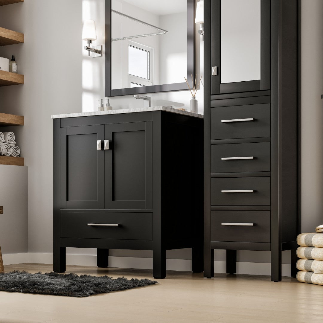 Eviva Aberdeen 30 in. Espresso Bathroom Vanity