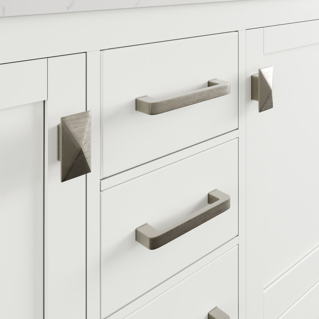 Aberdeen 48 in. White Double Sink Bath Vanity with Carrara Quartz Top and Undermount Porcelain Sinks