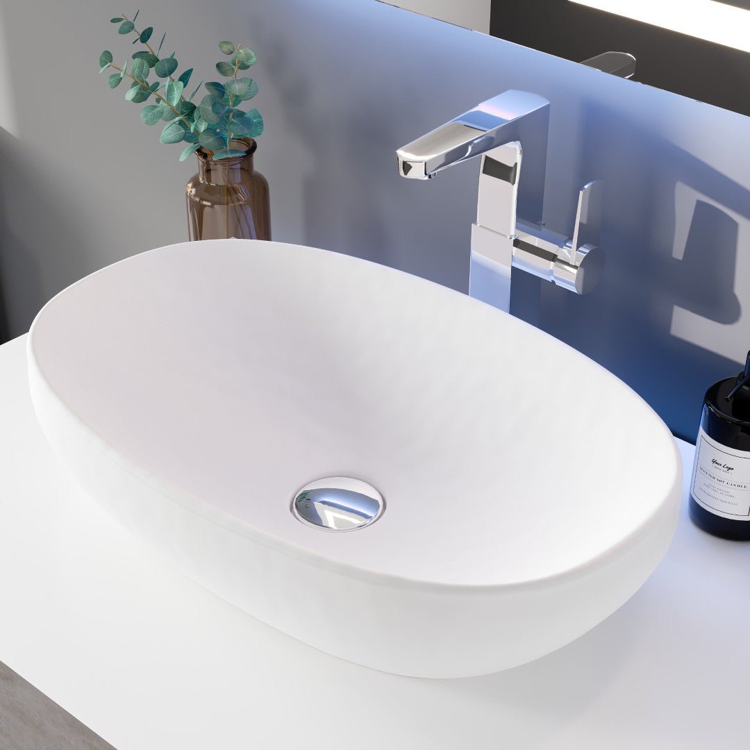 Santa Monica 30 in. Gray Wall Mount Single Sink Bath Vanity with Acrylic Top and Vessel Solid Surface Sink - Bathroom Vanity by Eviva