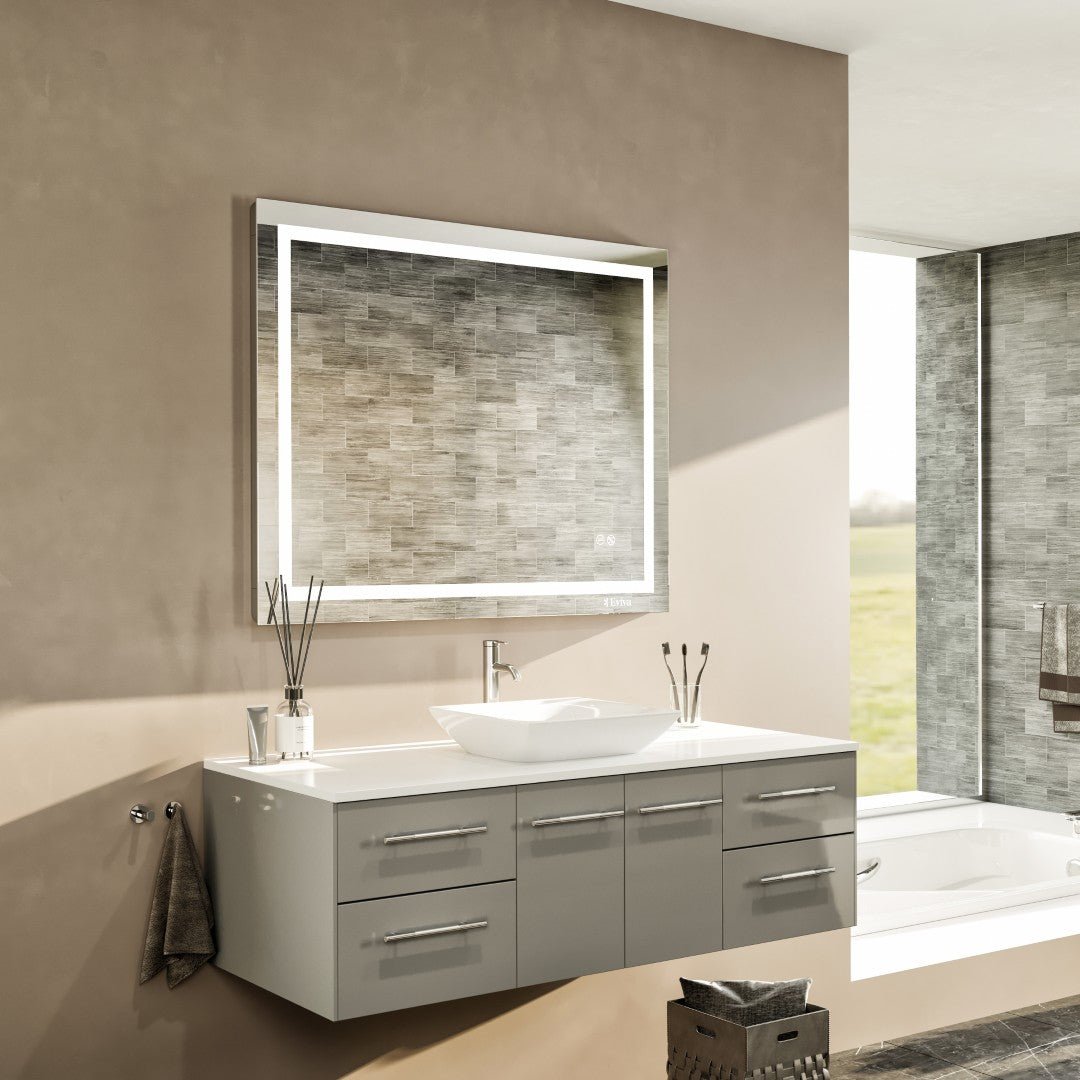 Eviva Glow 40" x 32" Rectangular Frameless Mirror - Mirror by Eviva