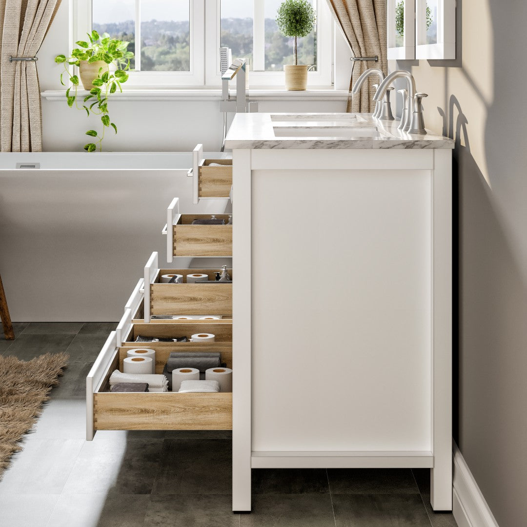Eviva Aberdeen 60 in. White Bathroom Vanity