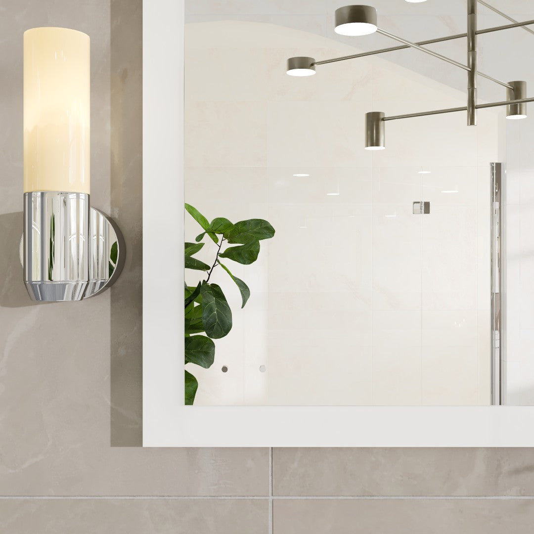 Eviva Sun 72" x 30" Rectangular White Wooden Framed Mirror