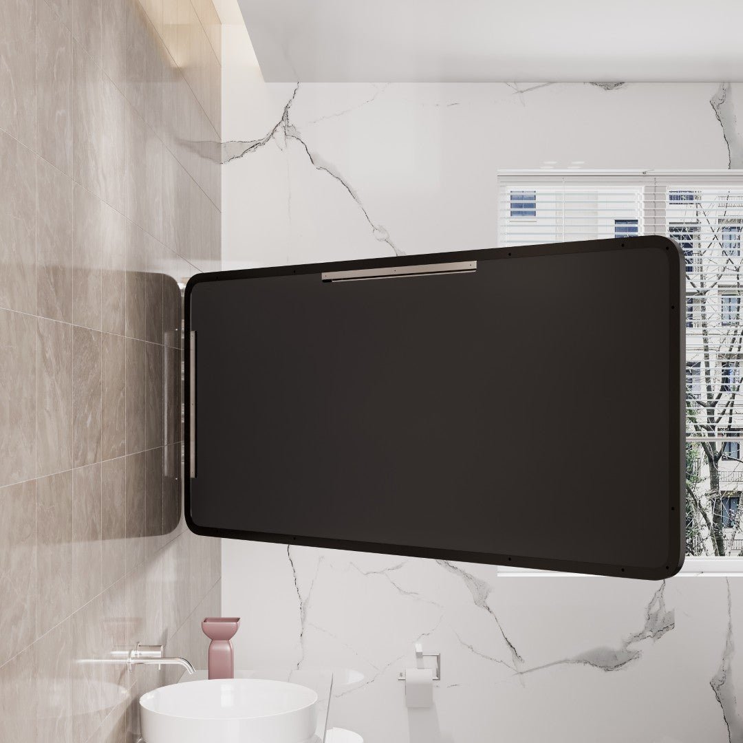 Eviva Harmony 60" x 28" Rectangular Black Metal Framed Mirror - Mirror by Eviva