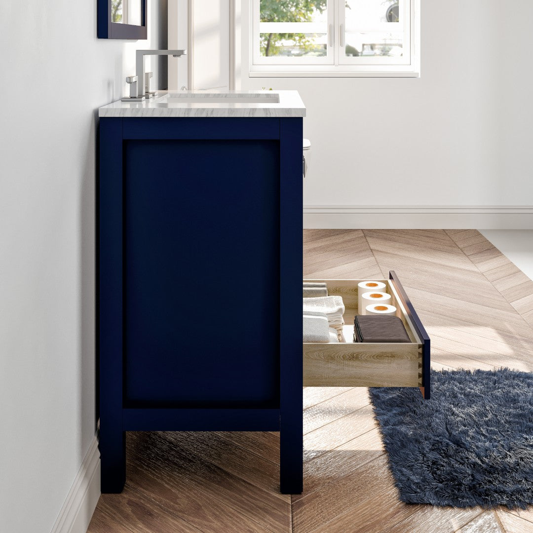 Eviva Aberdeen 24 in. Transitional Blue Bathroom Vanity
