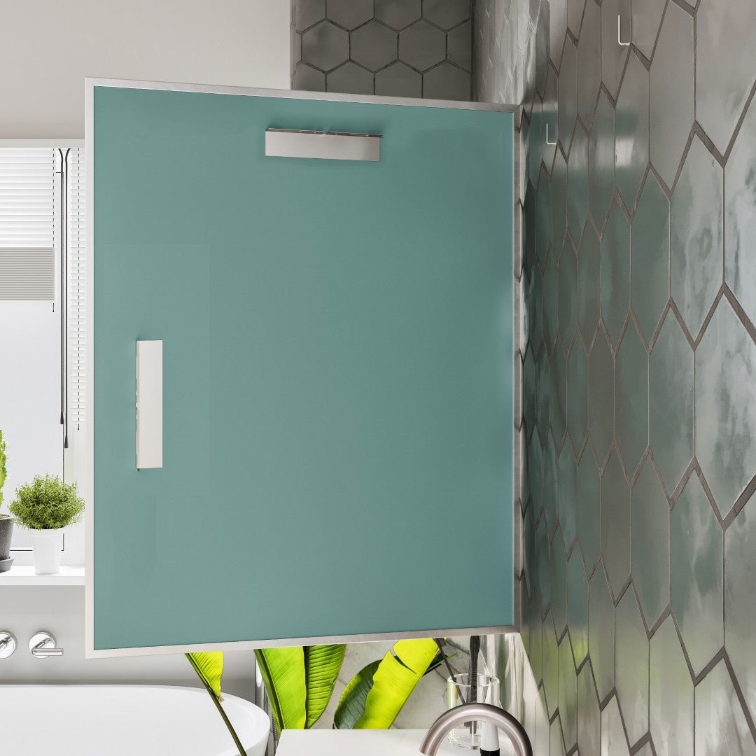 Eviva Sax 24" x 30" Rectangular Chrome Metal Framed Mirror - Mirror by Eviva