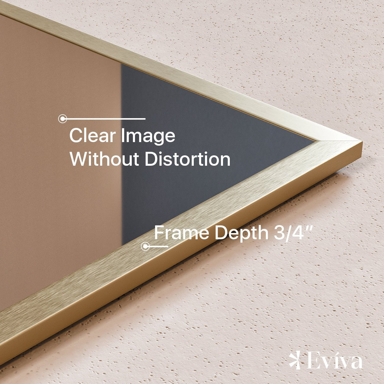 Eviva Aureline 72" x 30" Rectangular Gold Stainless Steel Framed Mirror - Mirror by Eviva
