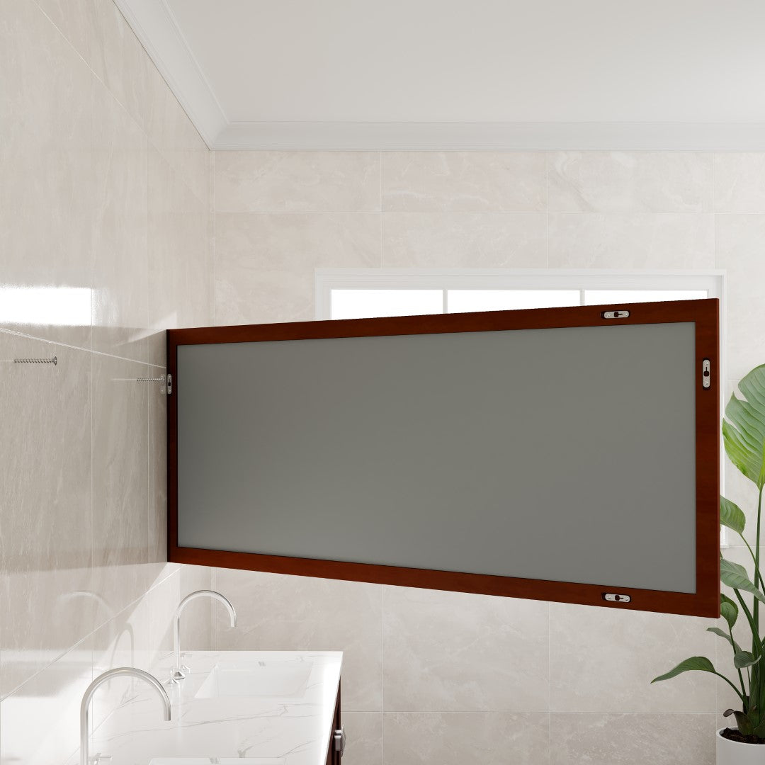 Eviva New York 60" x 30" Rectangular Brown Wooden Framed Mirror