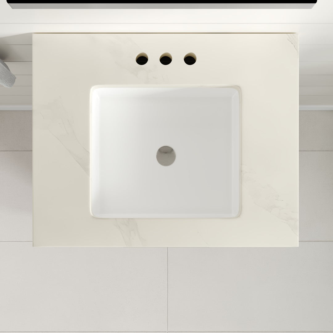 Cambridge 24 in. Gray Single Sink Bath Vanity with Quartz Top and Undermount Porcelain Sink
