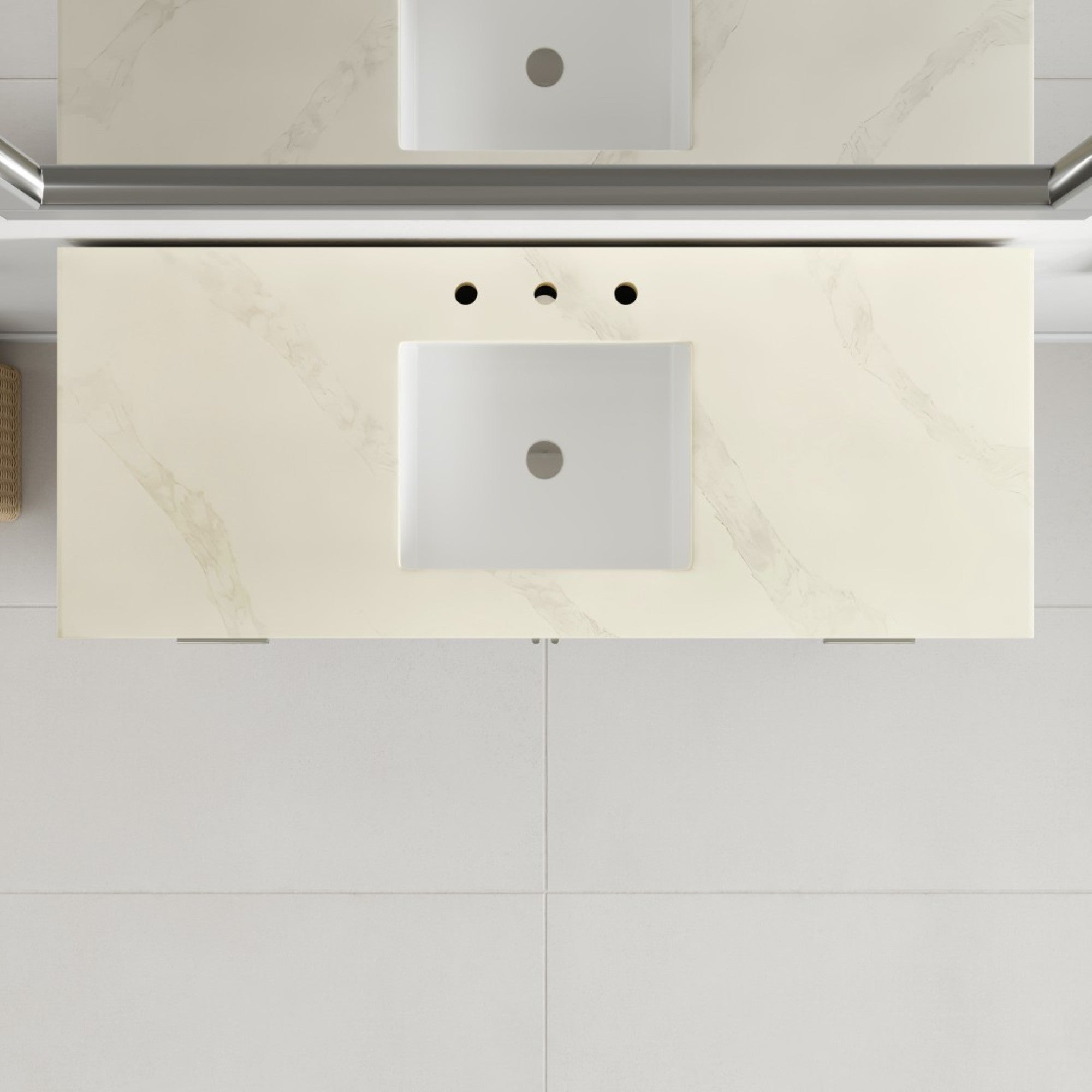 Cambridge 48 in. Gray Single Sink Bath Vanity with Quartz Top and Undermount Porcelain Sink