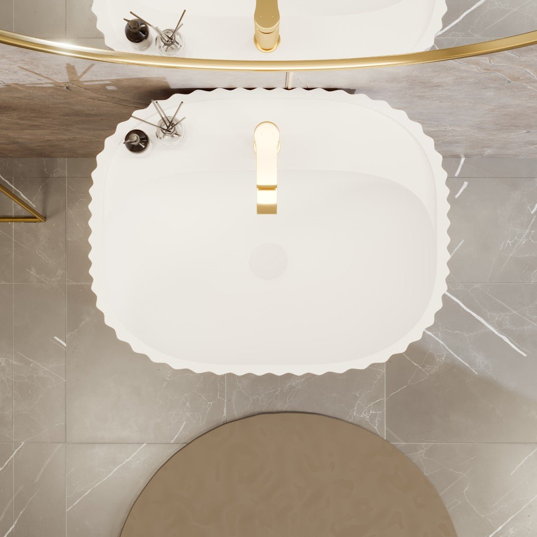 Eviva Haven 20" Solid Surface Pedestal Sink - by Eviva
