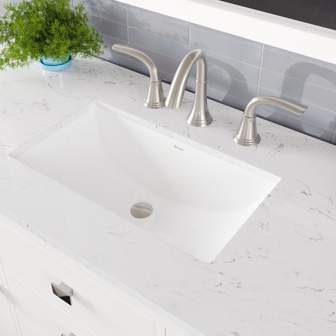 Artemis 48 in. White Single Sink Bath Vanity with Engineered Stone Top and Undermount Porcelain Sink - Bathroom Vanity by Eviva