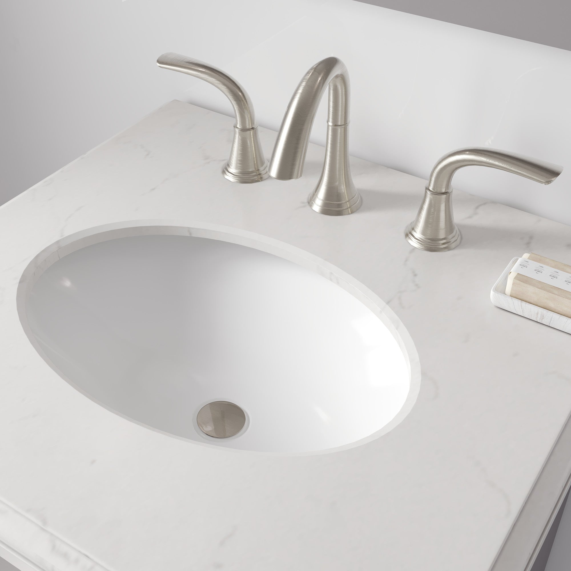 Elite Stamford 24 in. Gray Single Sink Bath Vanity with Carrara Quartz Top and Undermount Porcelain Sink