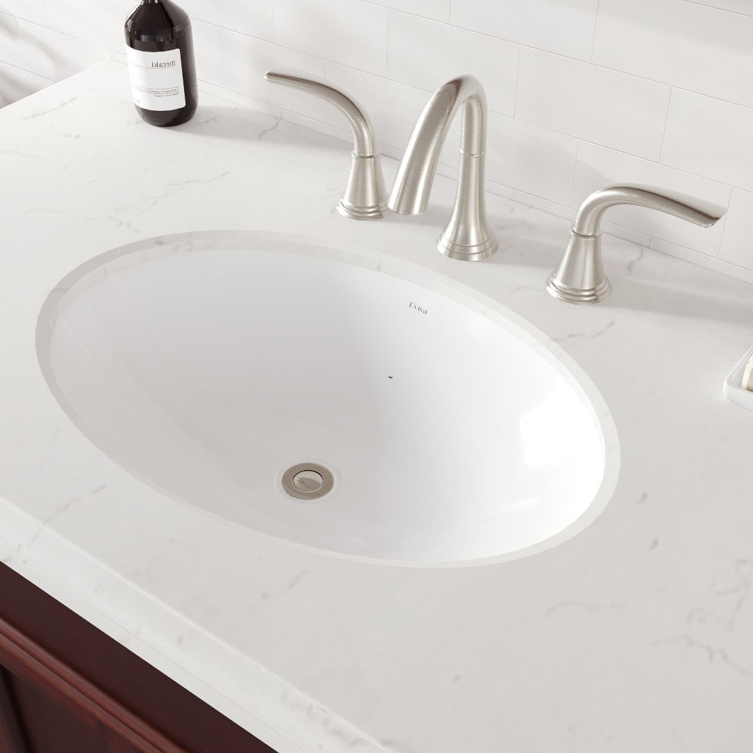 Elite Stamford 42 in. Teak Single Sink Bath Vanity with Carrara Quartz Top and Undermount Porcelain Sink