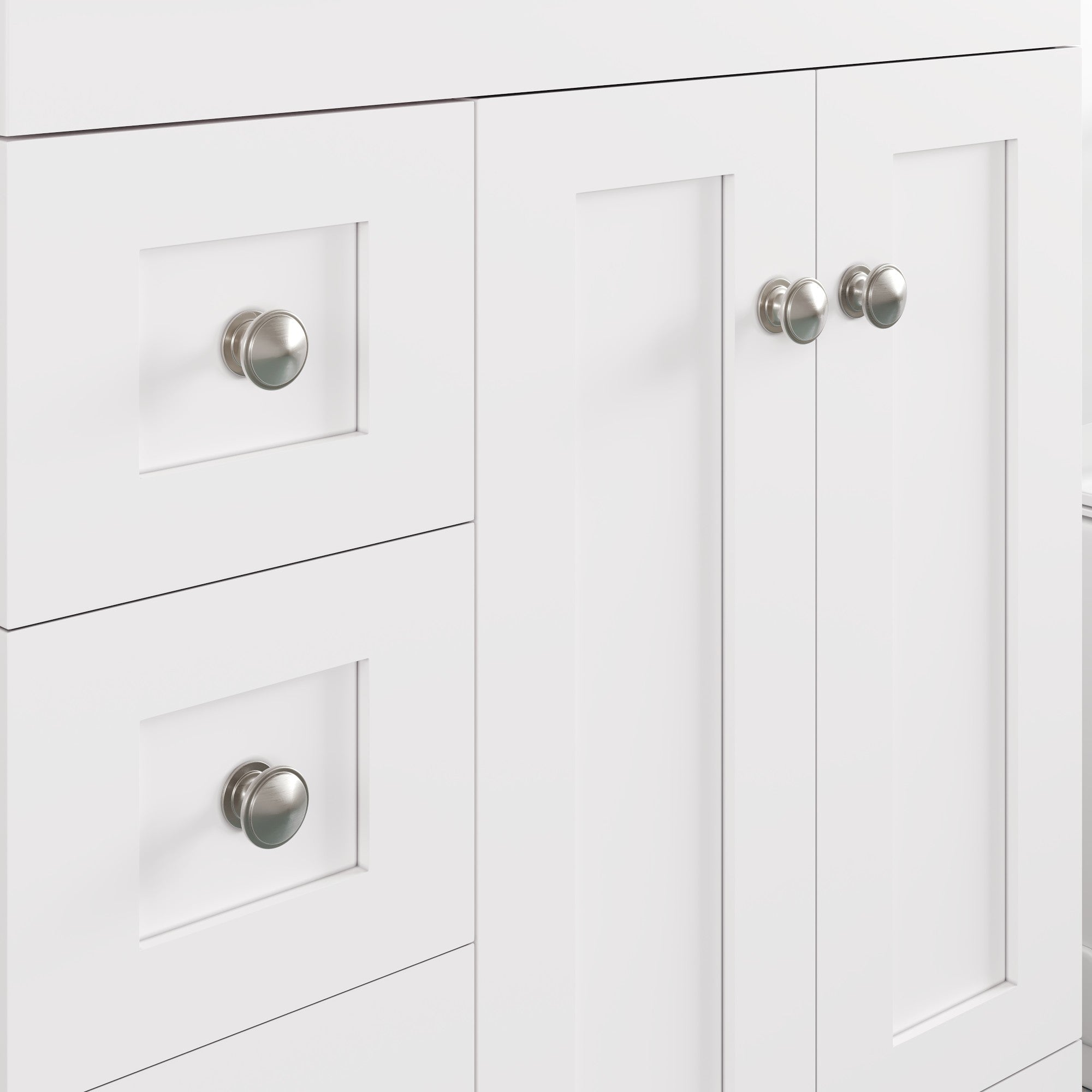 Acclaim 24 in. White Single Right Sink Bath Vanity with Carrara Quartz Top and Undermount Porcelain Sink