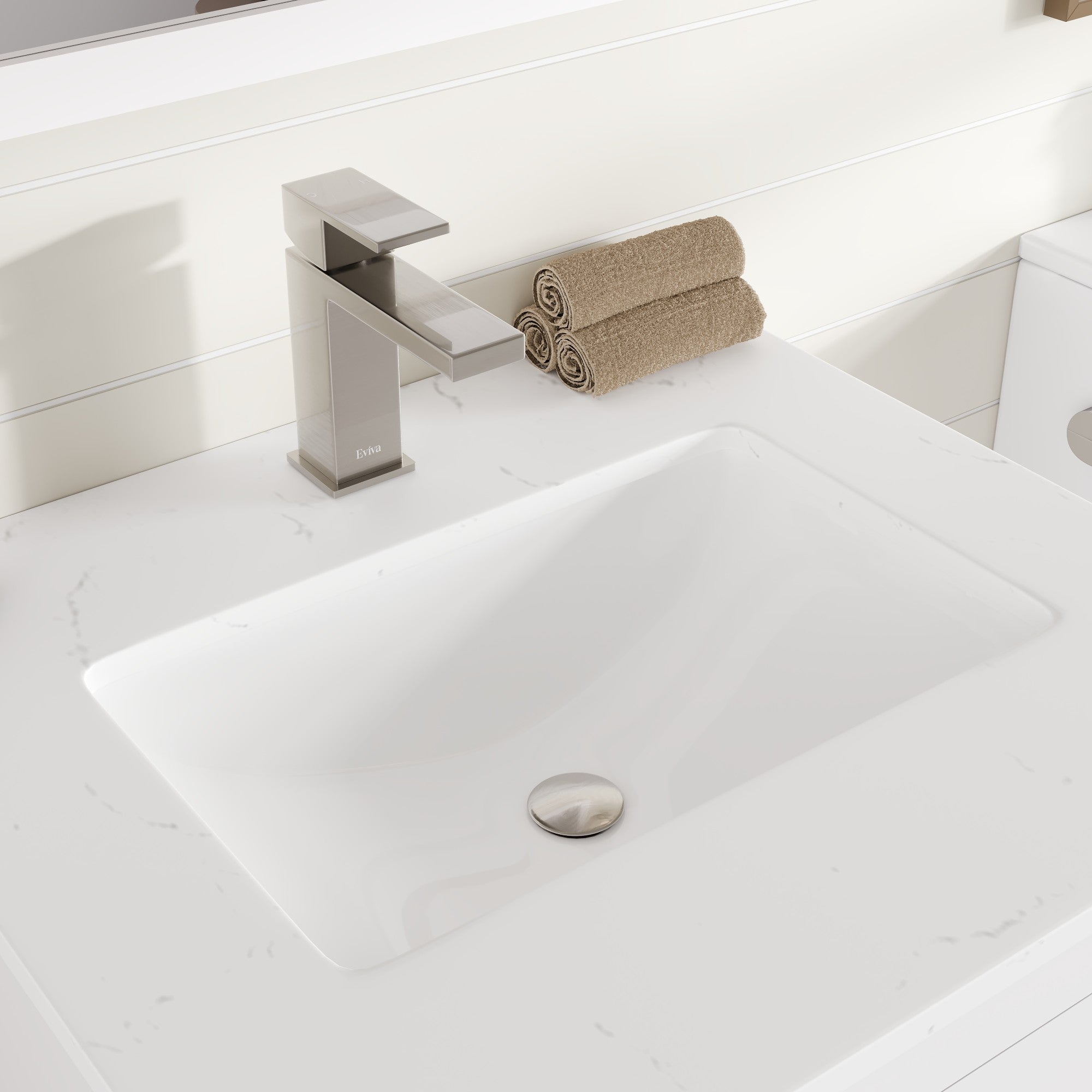 Acclaim 24 in. White Single Right Sink Bath Vanity with Carrara Quartz Top and Undermount Porcelain Sink