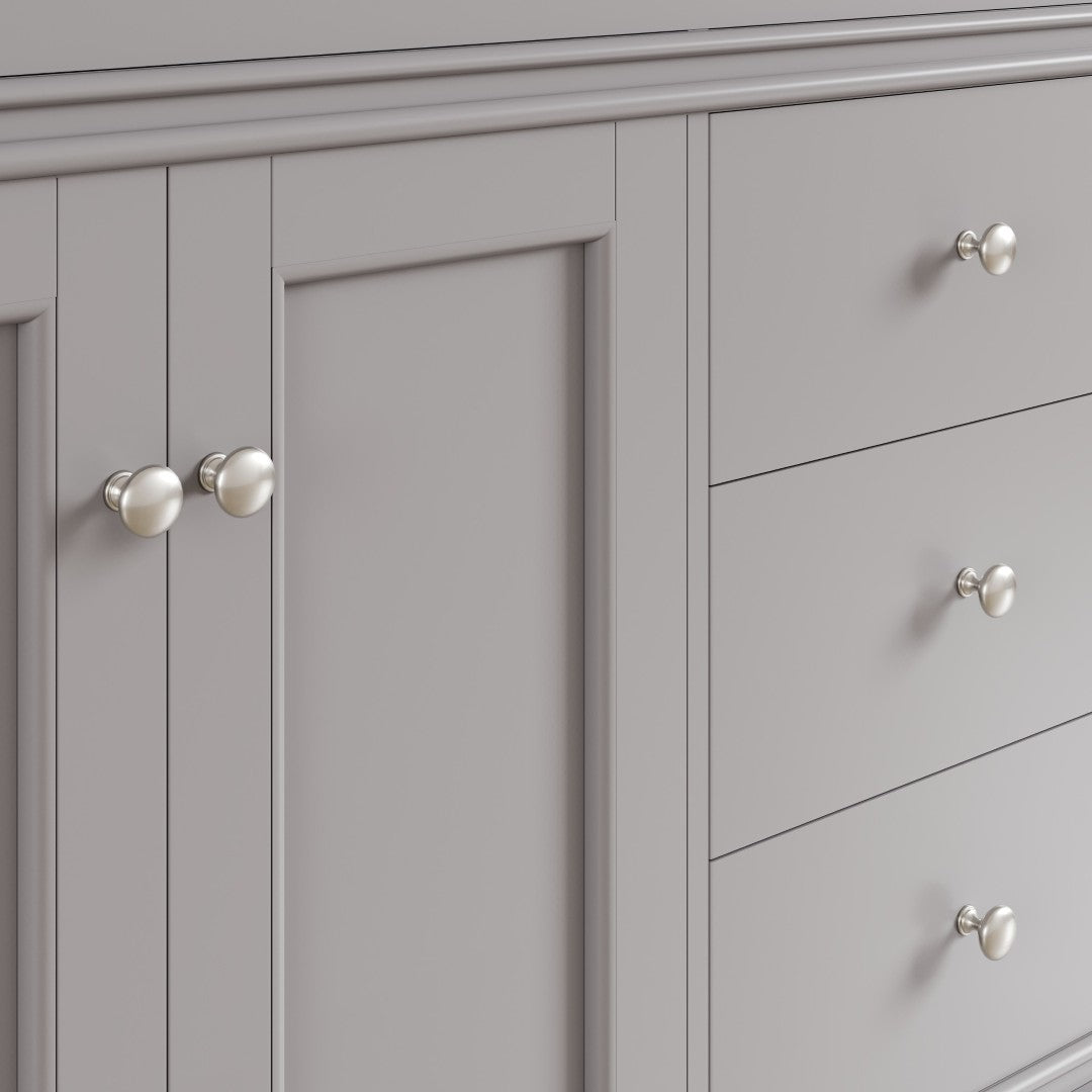 Elite Stamford 60 in. Gray Double Sink Bath Vanity with Carrara Quartz Top and Undermount Porcelain Sinks