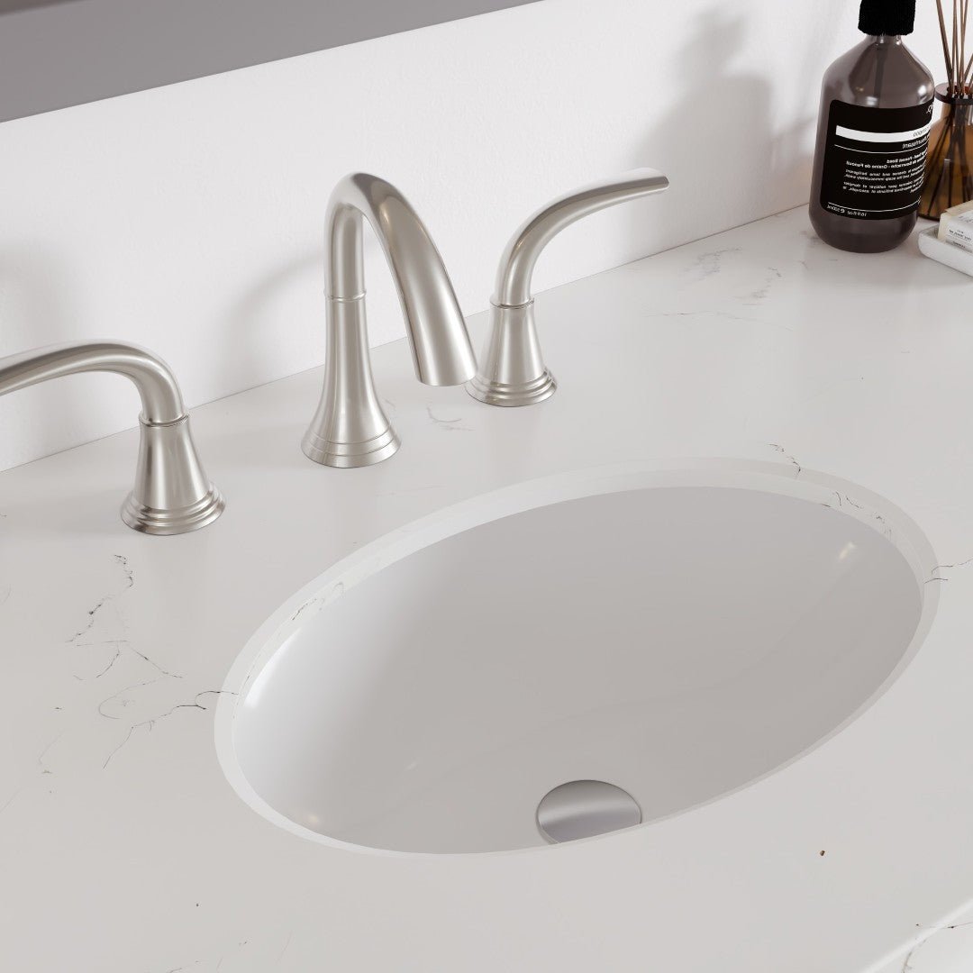 Elite Stamford 60 in. Gray Double Sink Bath Vanity with Carrara Quartz Top and Undermount Porcelain Sinks - Bathroom Vanity by Eviva