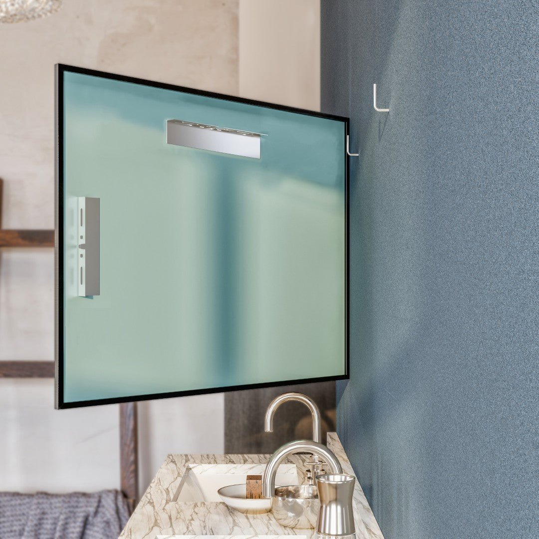 Eviva Aureline 24" x 30" Rectangular Black Stainless Steel Framed Mirror - Mirror by Eviva