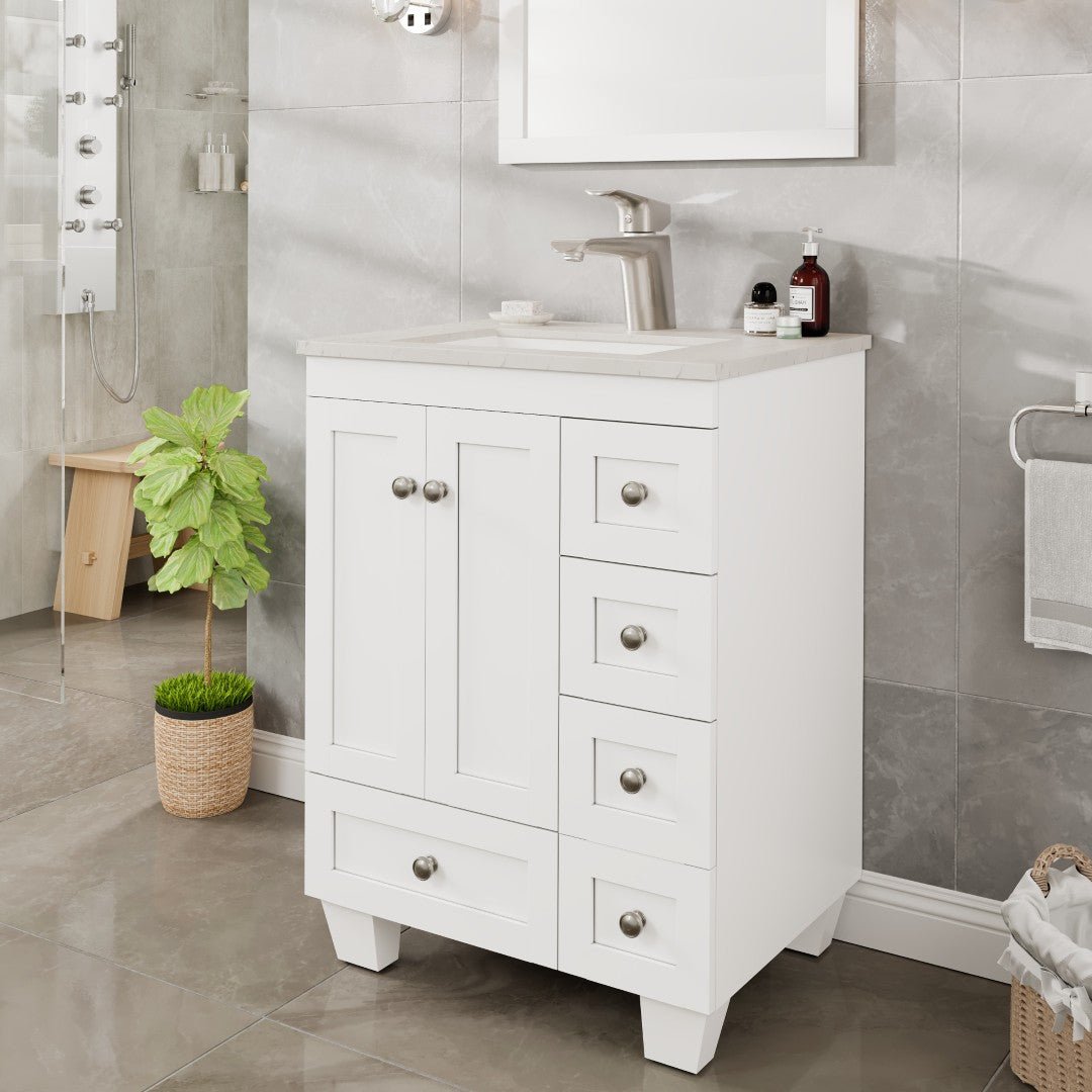 Eviva Lotus Single - Handle Waterfall Single - Hole Bathroom Faucet in Brushed Nickel - Bathroom Faucet by Eviva