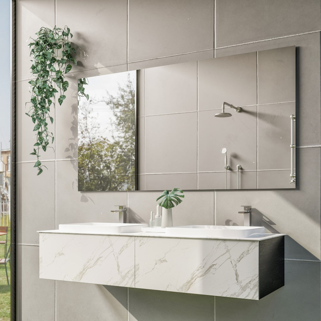 Eviva Sleek 48" x 30" Rectangular Frameless Mirror
