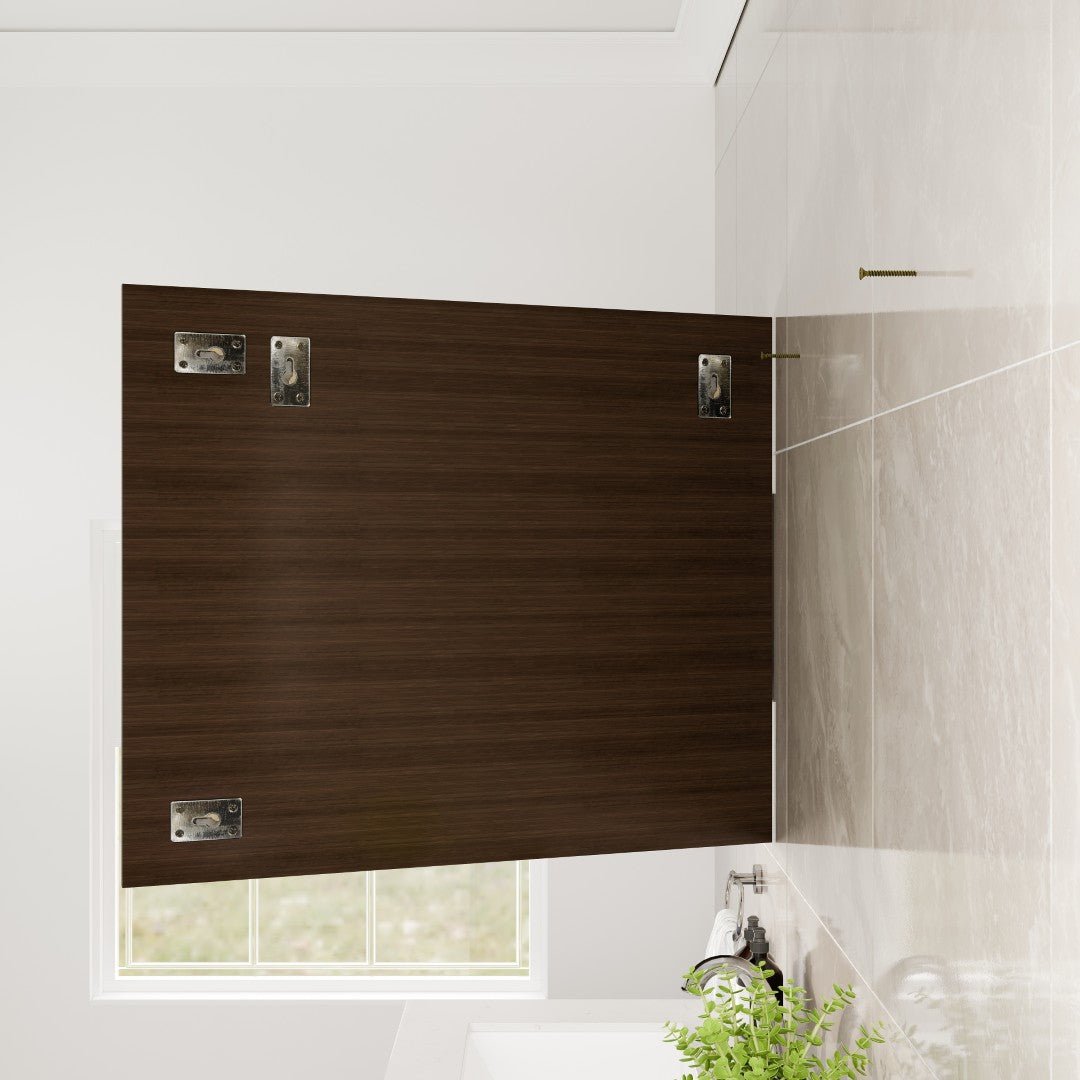Eviva Sun 36" x 30" Rectangular Gray Oak Wooden Framed Mirror - Mirror by Eviva