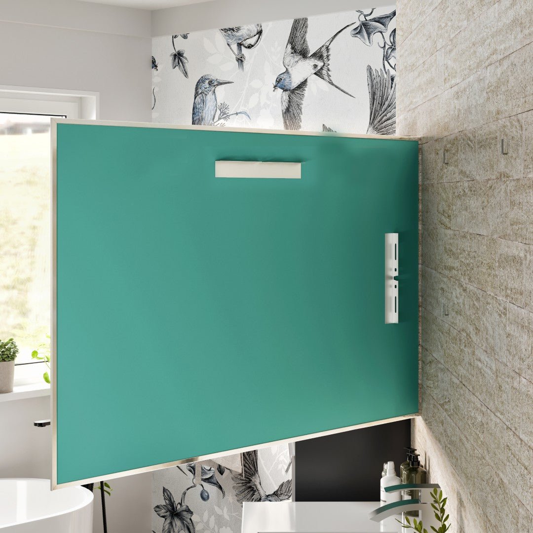 Eviva Sax 48" x 30" Rectangular Chrome Metal Framed Mirror - Mirror by Eviva