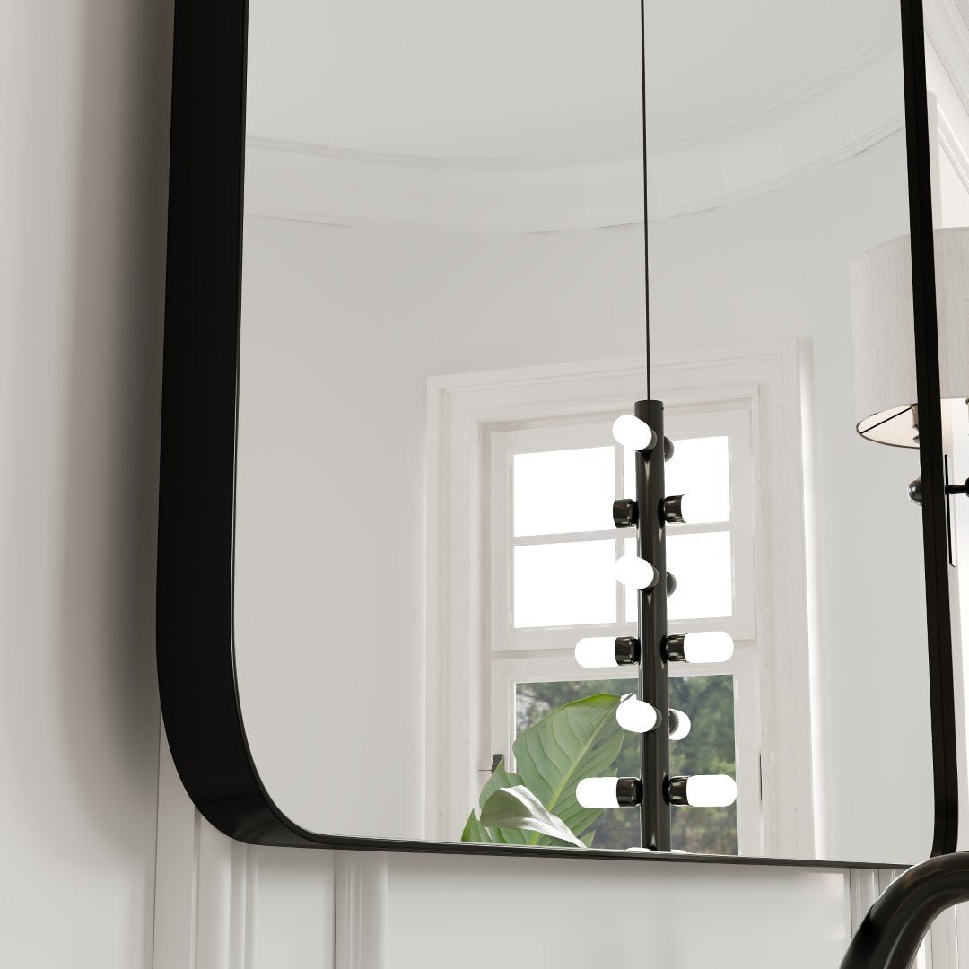Eviva Harmony 36" x 48" Rectangular Black Metal Framed Mirror - Mirror by Eviva